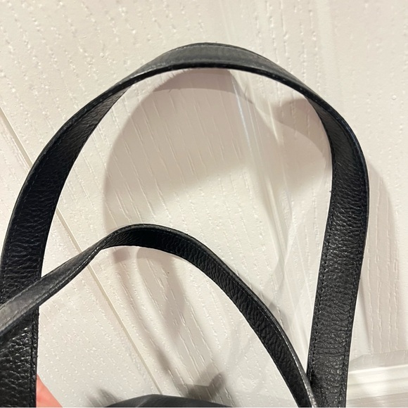 YSL Black Leather Buckle Handbag with Top Zipper - Picture 15 of 16